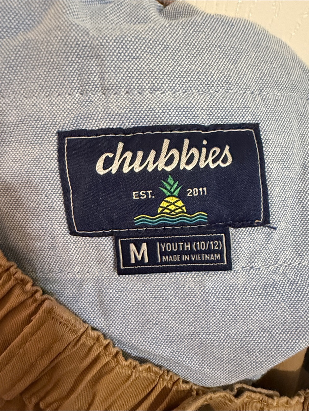 Chubbies Youth Boys Travertines Original Stretch Twill Chino Shorts M 10/12 - Picture 2 of 5